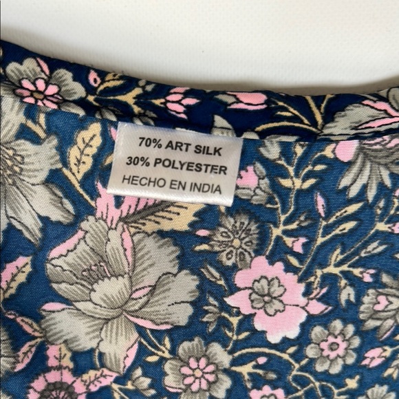 Floral Print Kimono Style Open Front Cardigan Dress - Picture 5 of 8